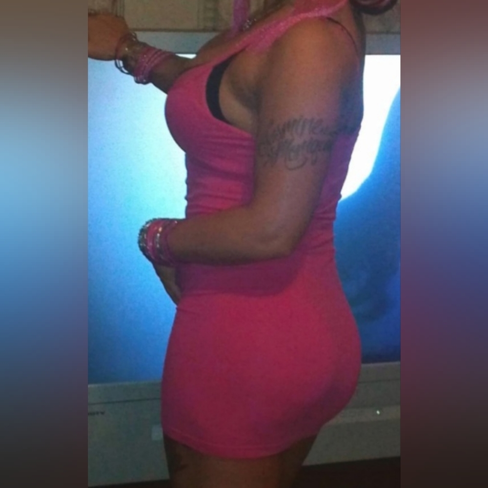 F&F Hot Pink Stretch Long Tank Top or Dress